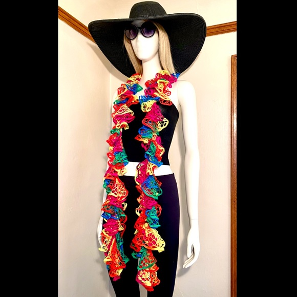 Vibrant Crochet Scarf - Picture 3 of 13